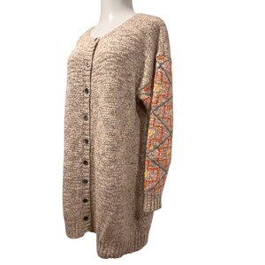 Sundance Wool Blend Long Button Cardigan, Gray, XL
